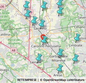 Mappa Via Giuseppe Ungaretti, 21042 Caronno Pertusella VA, Italia (4.82154)