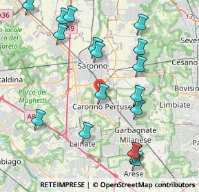 Mappa Via Giuseppe Ungaretti, 21042 Caronno Pertusella VA, Italia (4.60294)