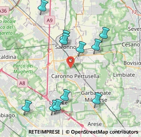 Mappa Via Giuseppe Ungaretti, 21042 Caronno Pertusella VA, Italia (4.35273)