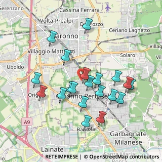 Mappa Via Monte Nero, 21042 Caronno Pertusella VA, Italia (1.8005)