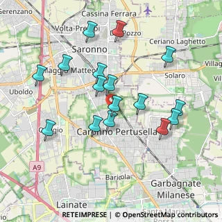 Mappa Via Monte Nero, 21042 Caronno Pertusella VA, Italia (1.82875)