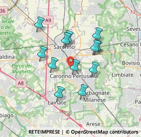 Mappa Via G. Guareschi, 21042 Caronno Pertusella VA, Italia (3.02083)