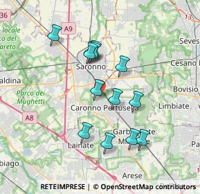 Mappa Via G. Guareschi, 21042 Caronno Pertusella VA, Italia (3.18)