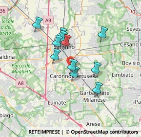 Mappa Via G. Guareschi, 21042 Caronno Pertusella VA, Italia (2.83273)