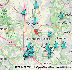 Mappa Via G. Guareschi, 21042 Caronno Pertusella VA, Italia (4.81235)