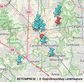 Mappa Via G. Guareschi, 21042 Caronno Pertusella VA, Italia (3.29818)