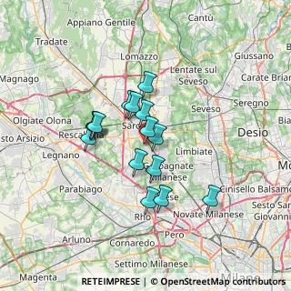 Mappa Via G. Guareschi, 21042 Caronno Pertusella VA, Italia (5.23)