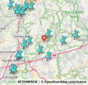 Mappa Via G. Pascoli, 20876 Ornago MB, Italia (5.43)