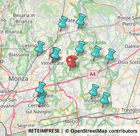Mappa Via G. Pascoli, 20876 Ornago MB, Italia (6.96077)