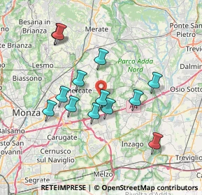 Mappa Via G. Pascoli, 20876 Ornago MB, Italia (6.62923)