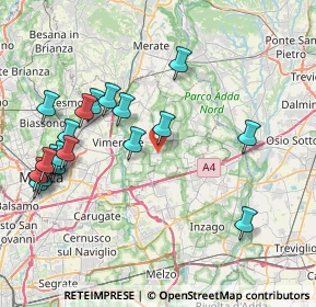 Mappa Via G. Pascoli, 20876 Ornago MB, Italia (9.0675)