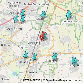 Mappa Via Magenta, 24049 Verdello BG, Italia (2.63571)