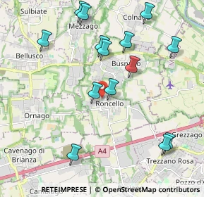 Mappa Via Piave, 20877 Roncello MB, Italia (2.21357)