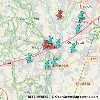 Mappa Via San Marco, 24042 Capriate San Gervasio BG, Italia (3.83364)