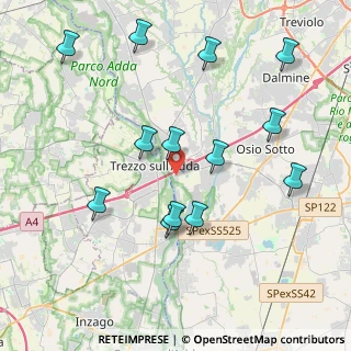 Mappa Via San Marco, 24042 Capriate San Gervasio BG, Italia (4.23154)
