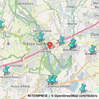 Mappa Via San Marco, 24042 Capriate San Gervasio BG, Italia (3.08455)