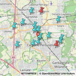 Mappa Via Gianni Rodari, 21042 Caronno Pertusella VA, Italia (1.825)