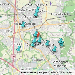 Mappa Via Gianni Rodari, 21042 Caronno Pertusella VA, Italia (1.91667)