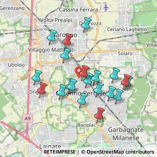 Mappa Via Gianni Rodari, 21042 Caronno Pertusella VA, Italia (1.765)
