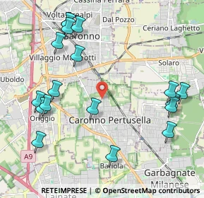 Mappa Via Gianni Rodari, 21042 Caronno Pertusella VA, Italia (2.47611)