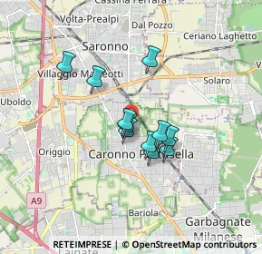 Mappa Via Gianni Rodari, 21042 Caronno Pertusella VA, Italia (1.19091)
