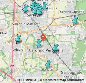 Mappa Via Gianni Rodari, 21042 Caronno Pertusella VA, Italia (2.39)