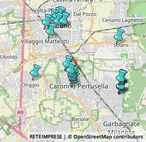 Mappa Via Gianni Rodari, 21042 Caronno Pertusella VA, Italia (2.053)