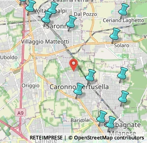 Mappa Via Gianni Rodari, 21042 Caronno Pertusella VA, Italia (2.93357)