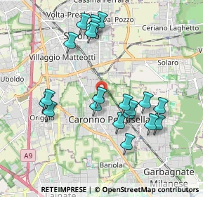 Mappa Via Gianni Rodari, 21042 Caronno Pertusella VA, Italia (1.912)