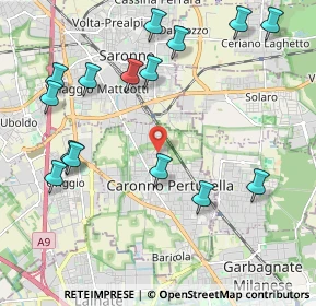 Mappa Via Gianni Rodari, 21042 Caronno Pertusella VA, Italia (2.40933)