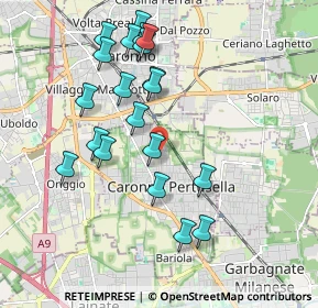 Mappa Via Gianni Rodari, 21042 Caronno Pertusella VA, Italia (1.9115)