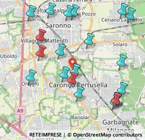 Mappa Via Gianni Rodari, 21042 Caronno Pertusella VA, Italia (2.341)
