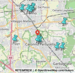 Mappa Via Gianni Rodari, 21042 Caronno Pertusella VA, Italia (2.31545)