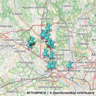 Mappa Via Gianni Rodari, 21042 Caronno Pertusella VA, Italia (5.25867)