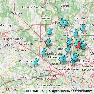 Mappa Via Gianni Rodari, 21042 Caronno Pertusella VA, Italia (9.108)