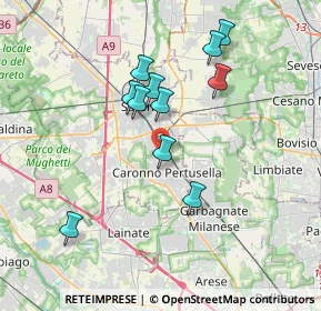 Mappa Via Gianni Rodari, 21042 Caronno Pertusella VA, Italia (3.30273)