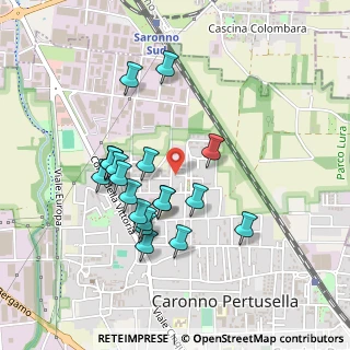 Mappa Via Gianni Rodari, 21042 Caronno Pertusella VA, Italia (0.42)