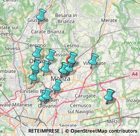 Mappa Piazzetta B. Erba, 20852 Villasanta MB, Italia (6.92125)
