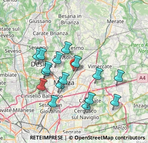 Mappa Piazzetta B. Erba, 20852 Villasanta MB, Italia (6.76938)