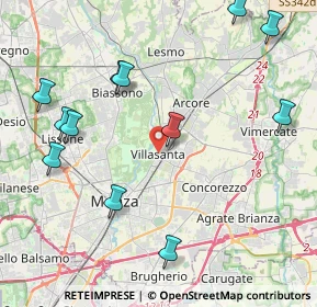 Mappa Piazzetta B. Erba, 20852 Villasanta MB, Italia (4.89917)
