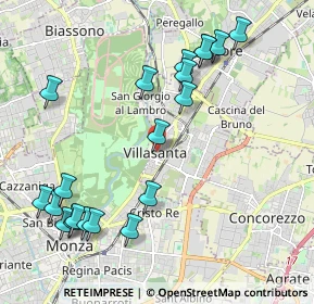 Mappa Piazzetta B. Erba, 20852 Villasanta MB, Italia (2.372)