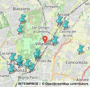 Mappa Piazzetta B. Erba, 20852 Villasanta MB, Italia (2.50857)