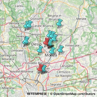Mappa Via Alcide De Gasperi, 20854 Vedano Al Lambro MB, Italia (5.27333)