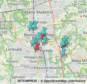 Mappa Via Guglielmo Oberdan, 20813 Bovisio-masciago MB, Italia (1.26583)