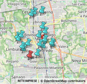 Mappa Via Guglielmo Oberdan, 20813 Bovisio-masciago MB, Italia (1.562)