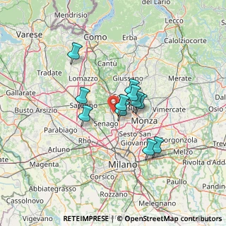Mappa Via Guglielmo Oberdan, 20814 Varedo MB, Italia (9.60455)