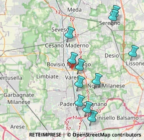 Mappa Via Guglielmo Oberdan, 20813 Bovisio-masciago MB, Italia (4.84385)