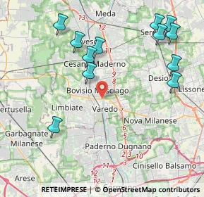 Mappa Via Guglielmo Oberdan, 20814 Varedo MB, Italia (4.7925)