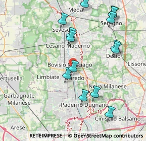 Mappa Via Guglielmo Oberdan, 20814 Varedo MB, Italia (4.35214)