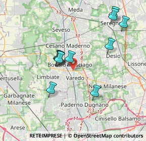 Mappa Via Guglielmo Oberdan, 20814 Varedo MB, Italia (3.54545)